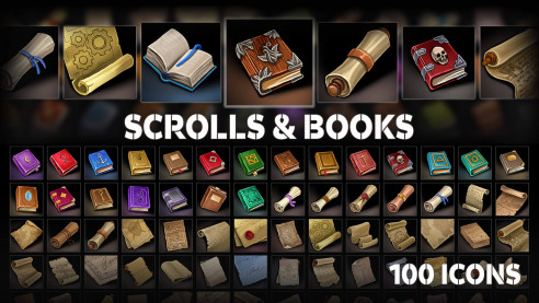 Scrolls and Books - Icons